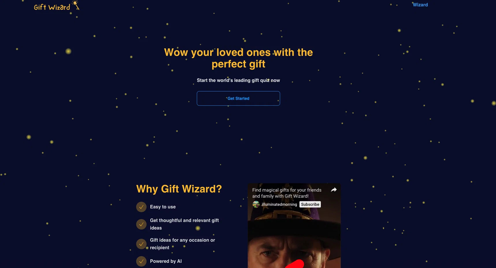Gift Wizard website