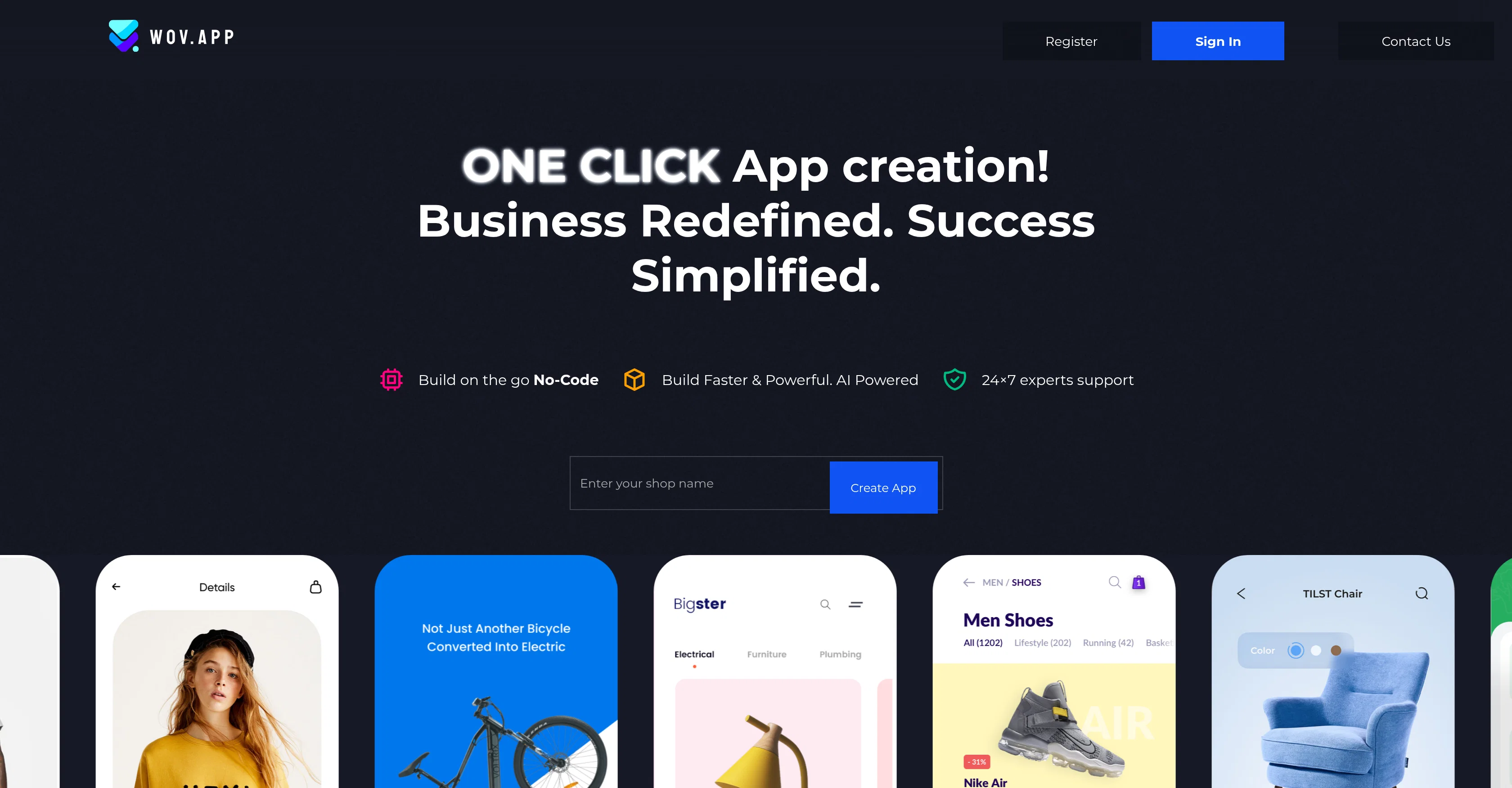 WOV.APP website