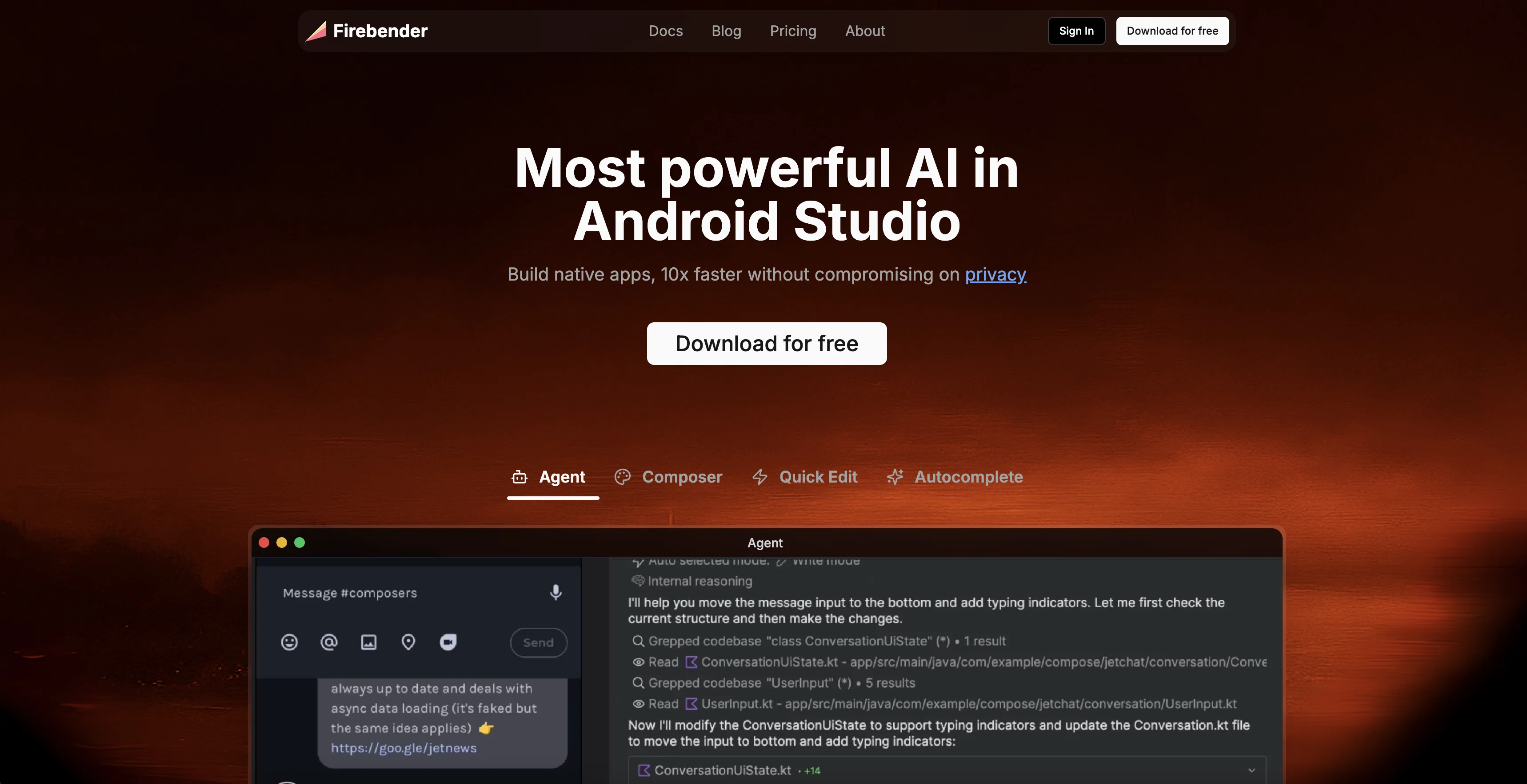 Firebender website