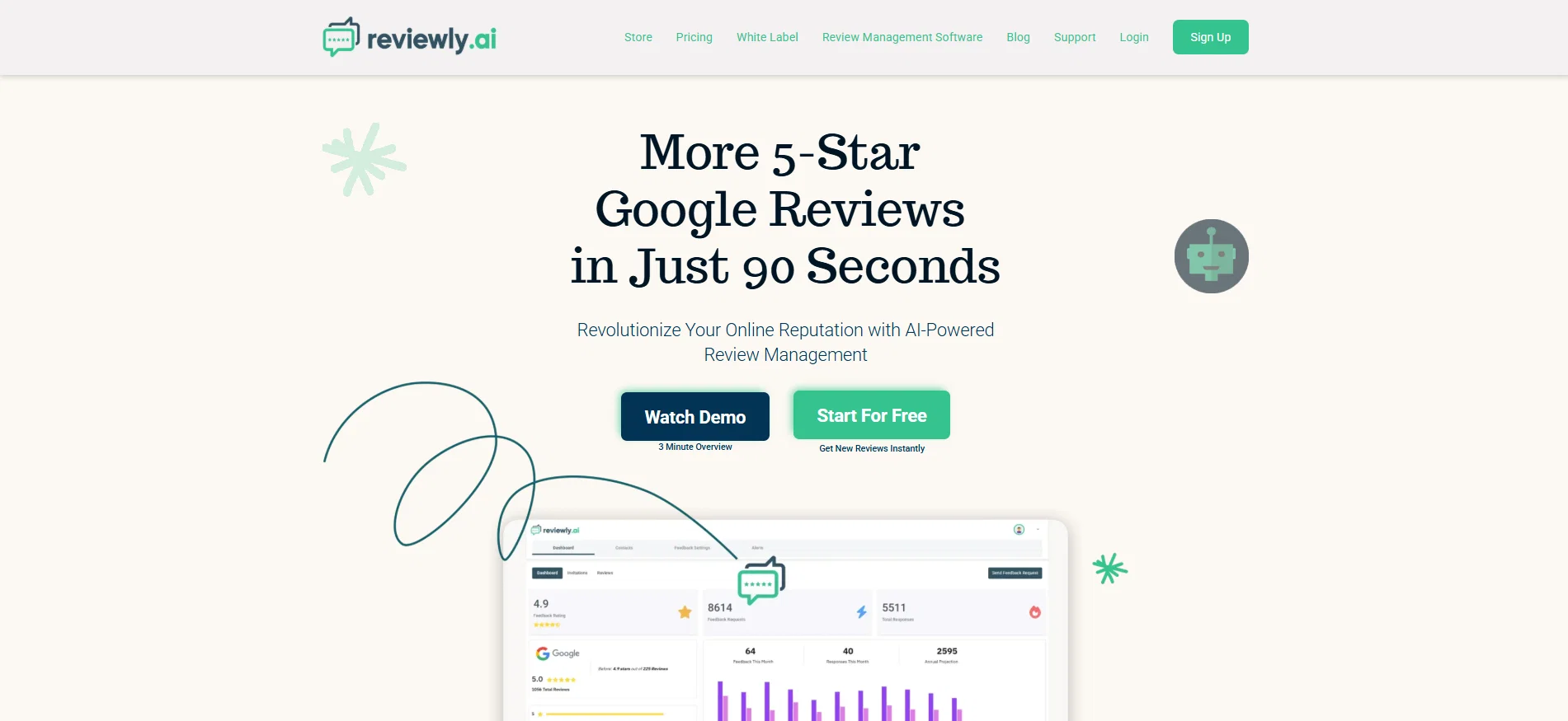 Reviewly.ai website