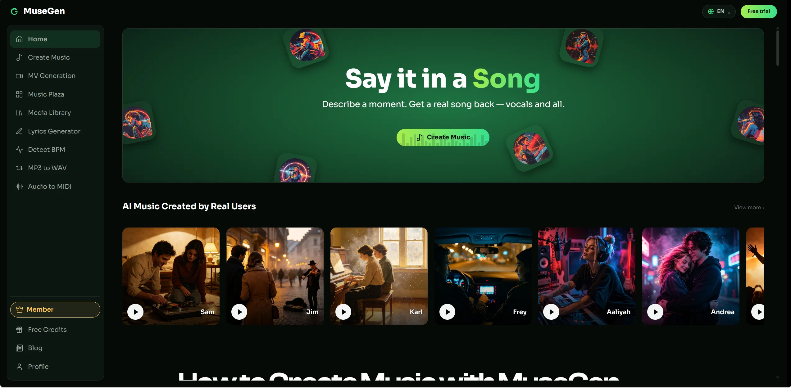 MuseGen website