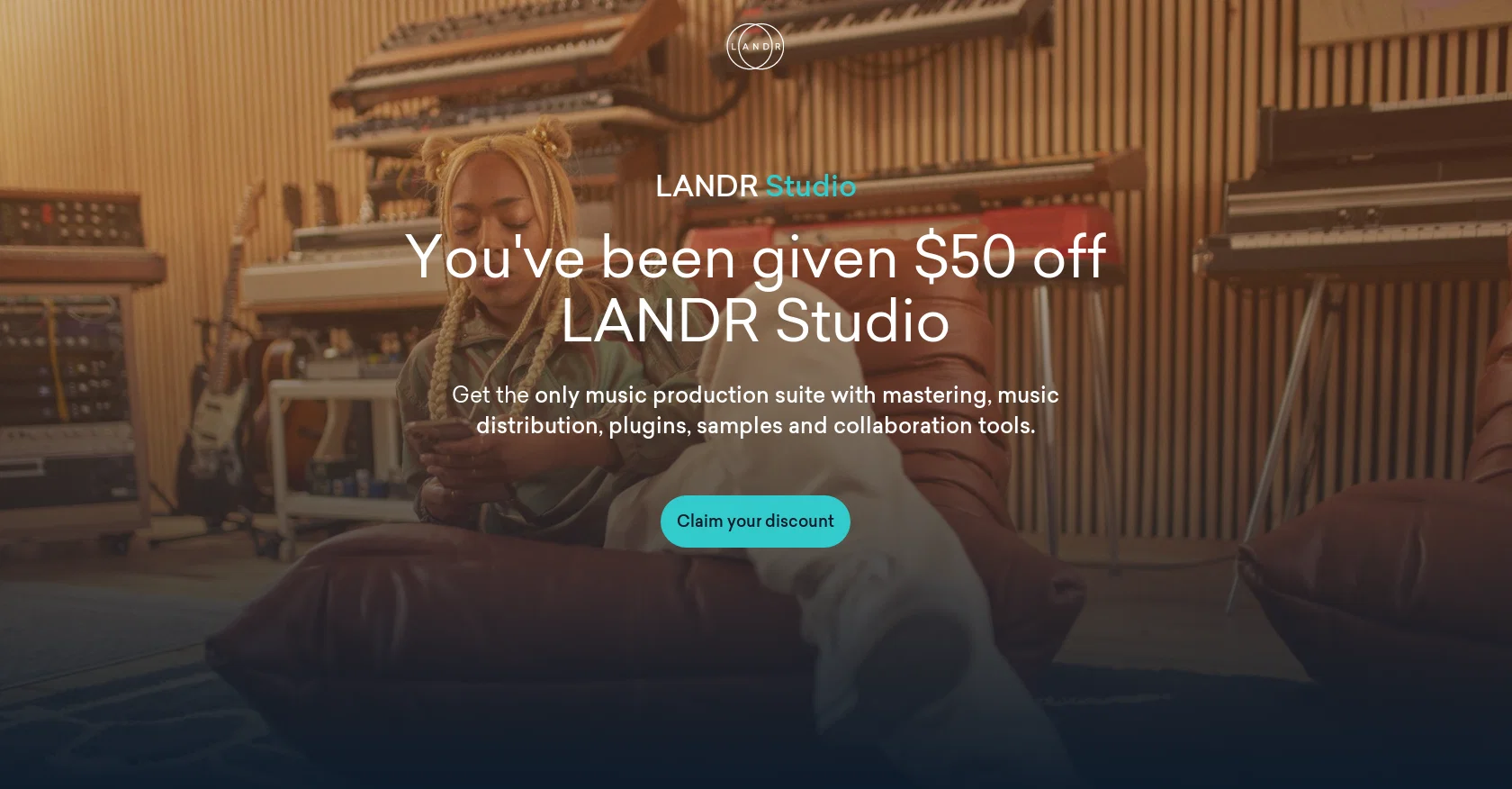 LANDR website