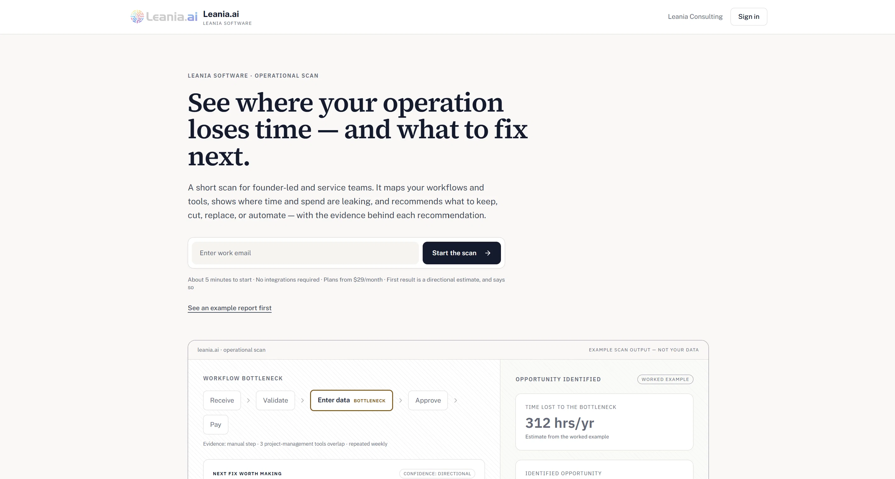 leania.ai website