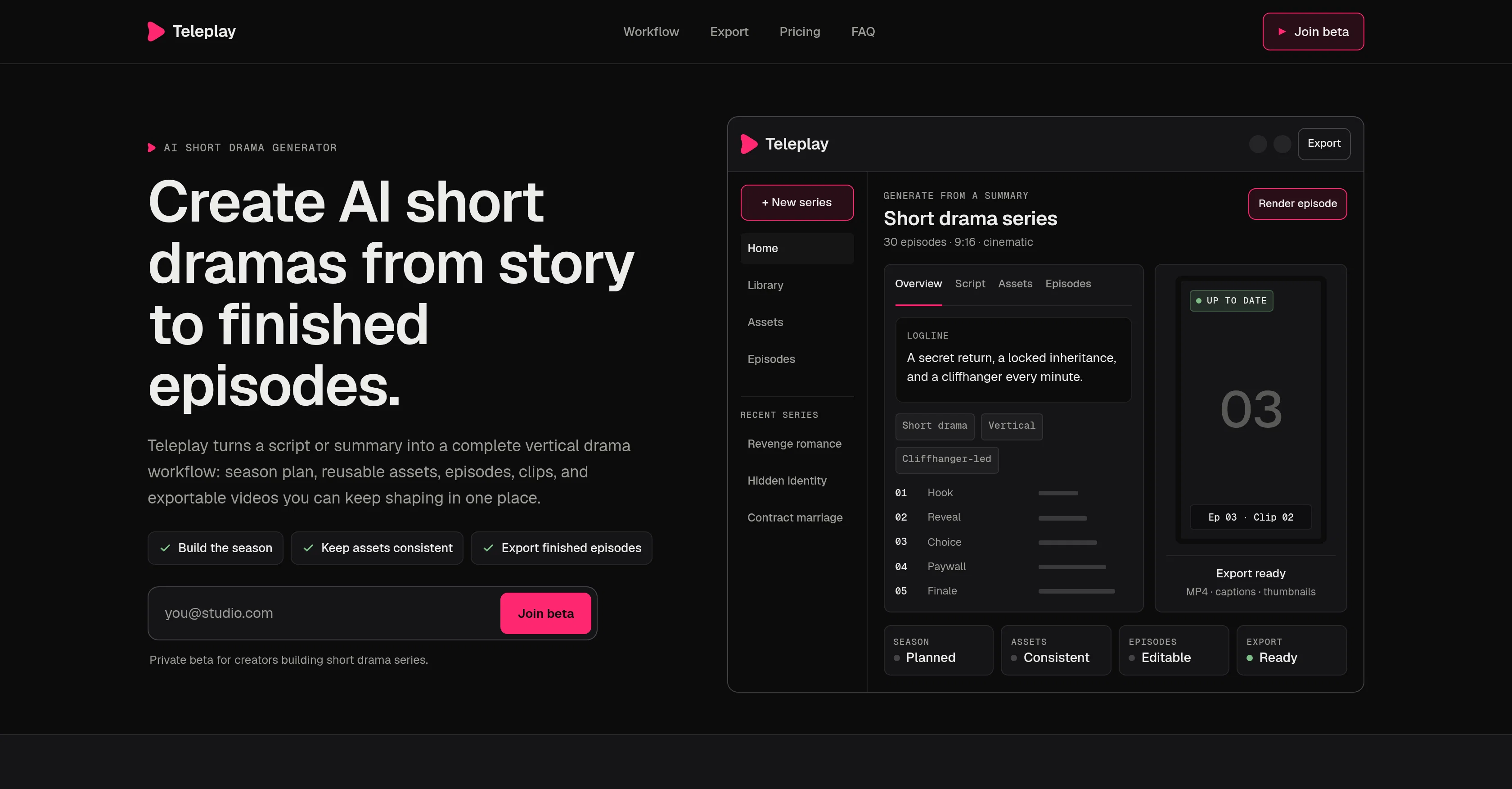 Teleplay website