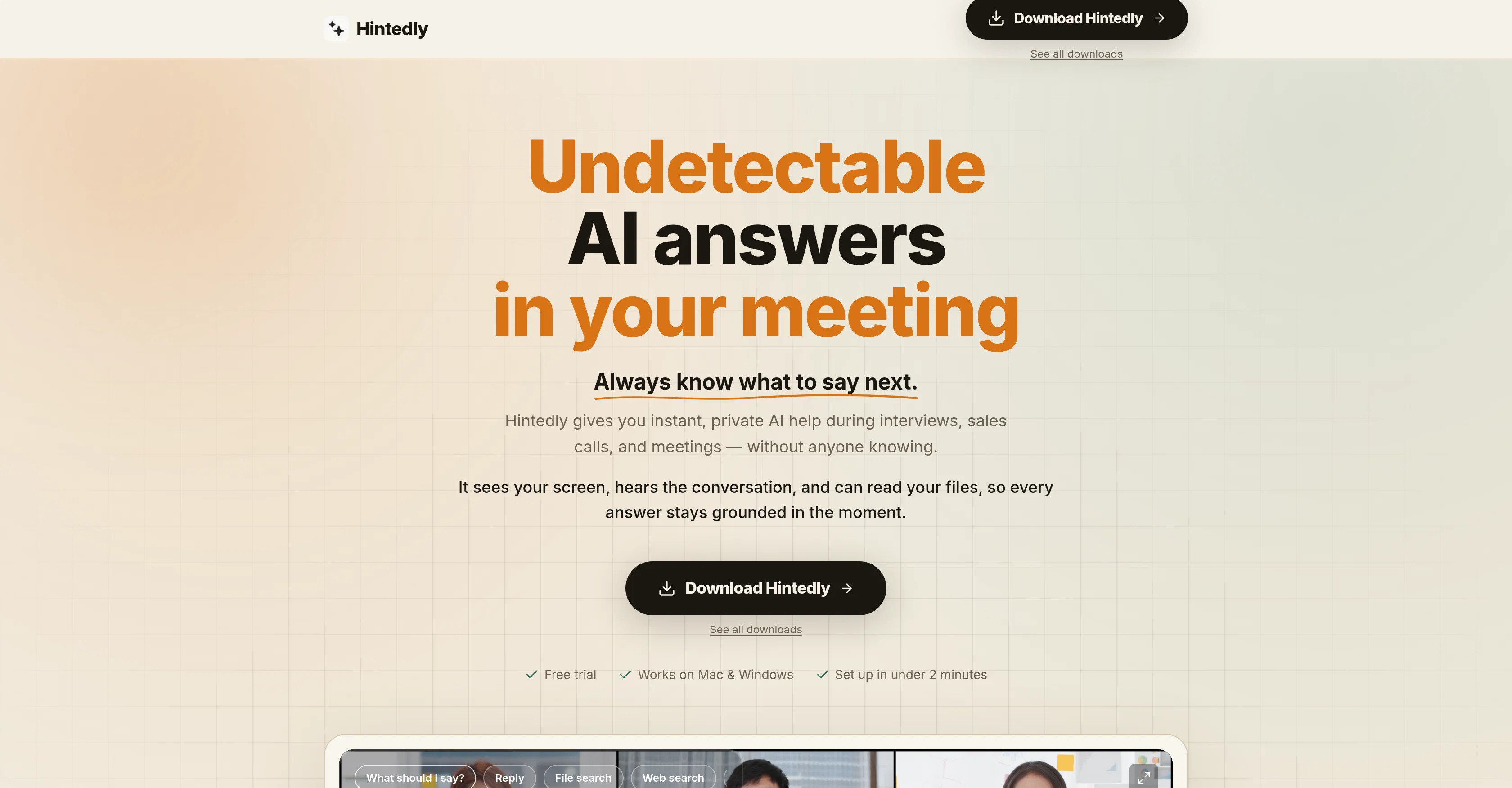 Hintedly website