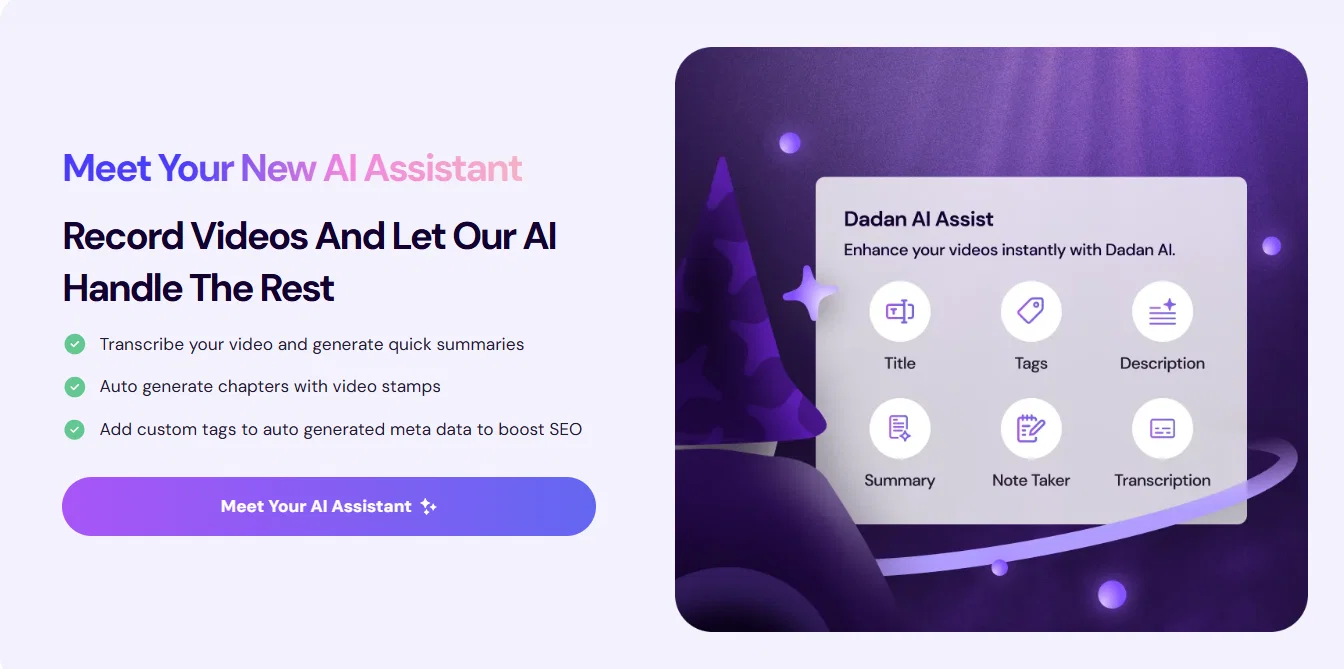 Dadan - Online Video Creation platform website