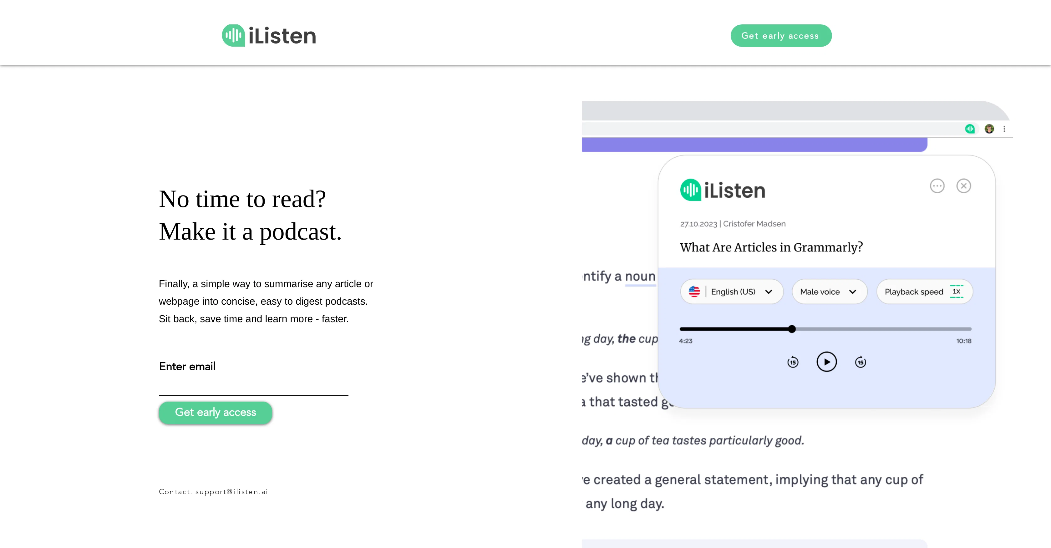 iListen website