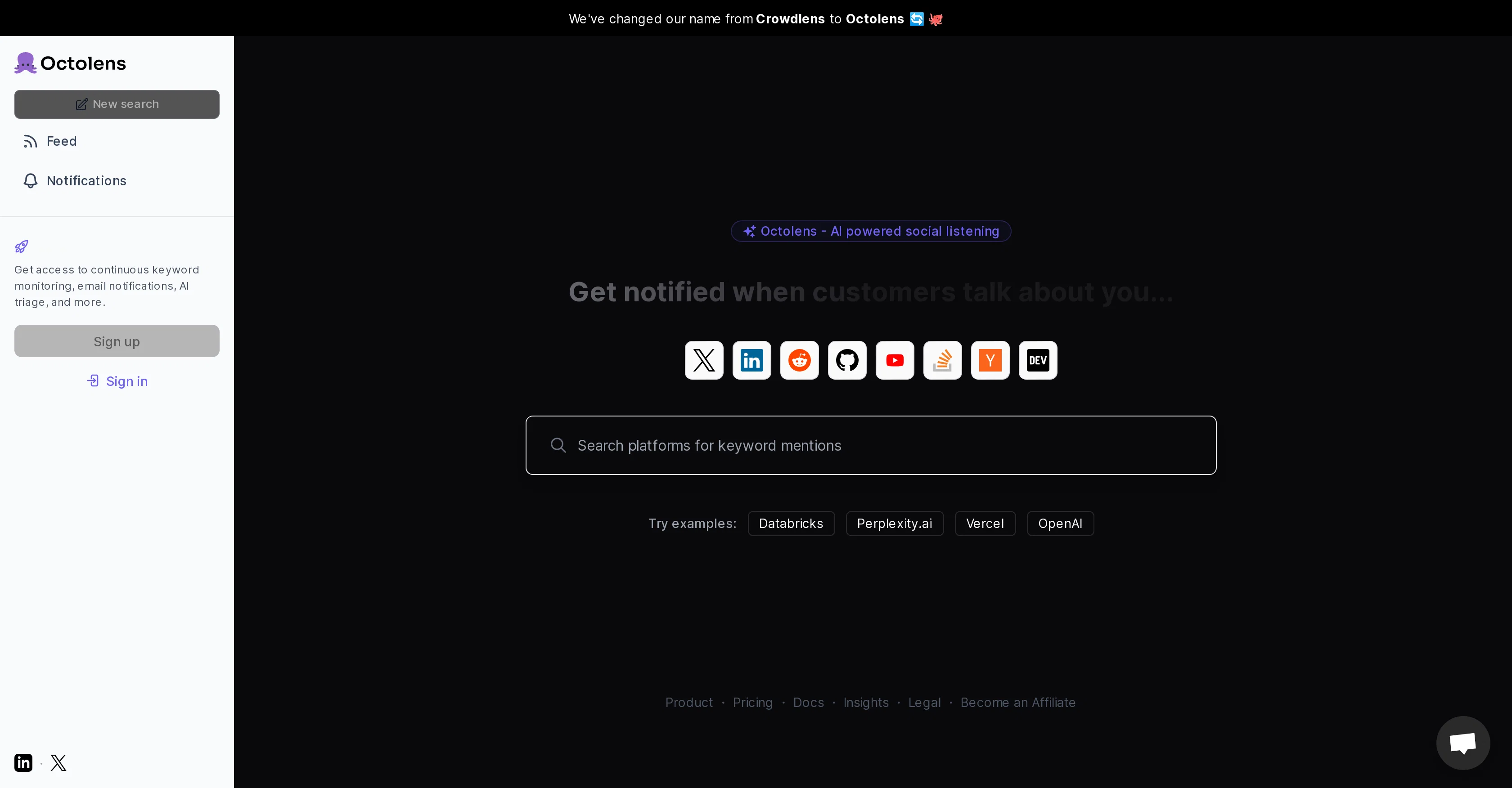 Octolens website