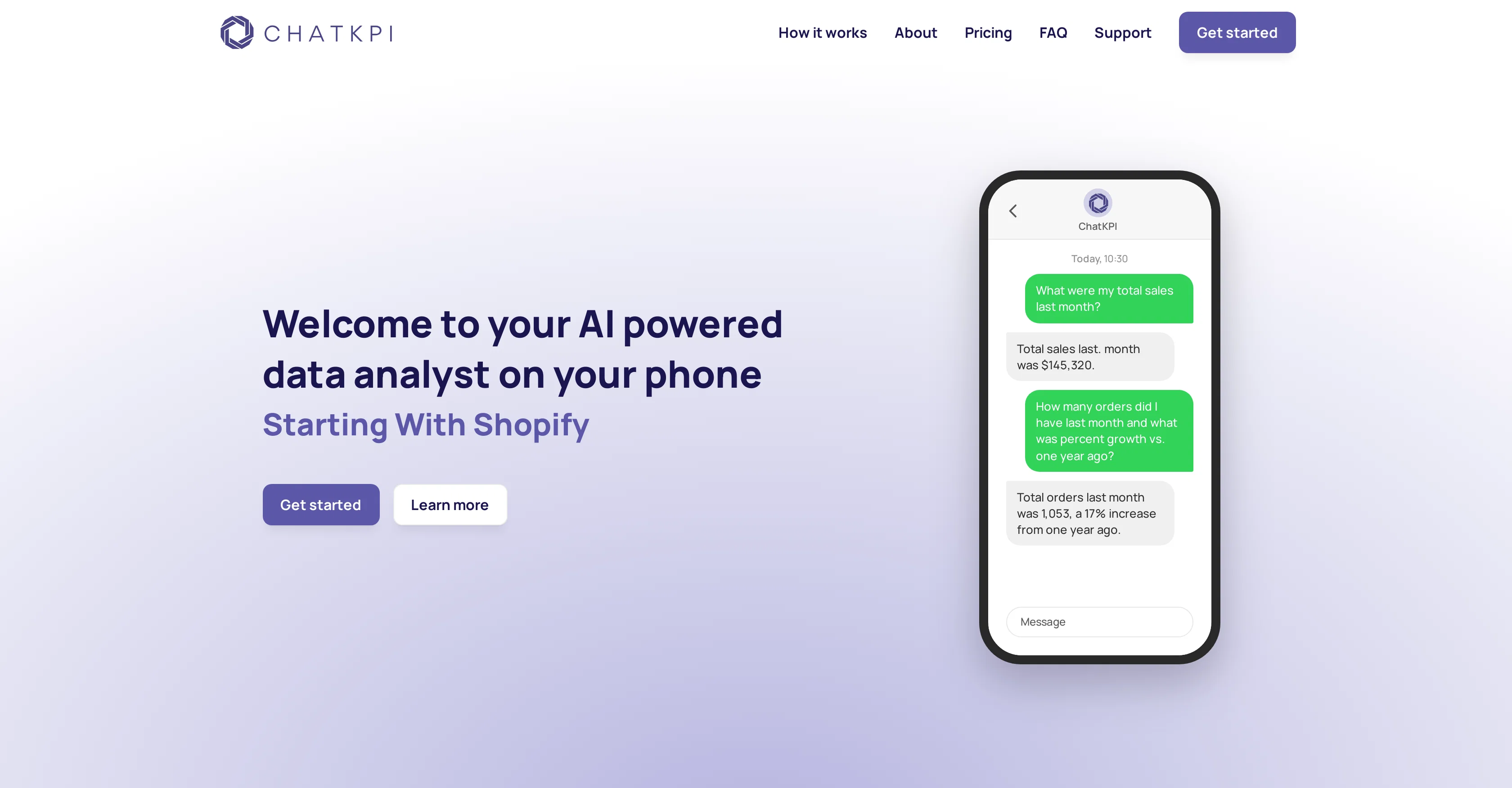 ChatKPI website