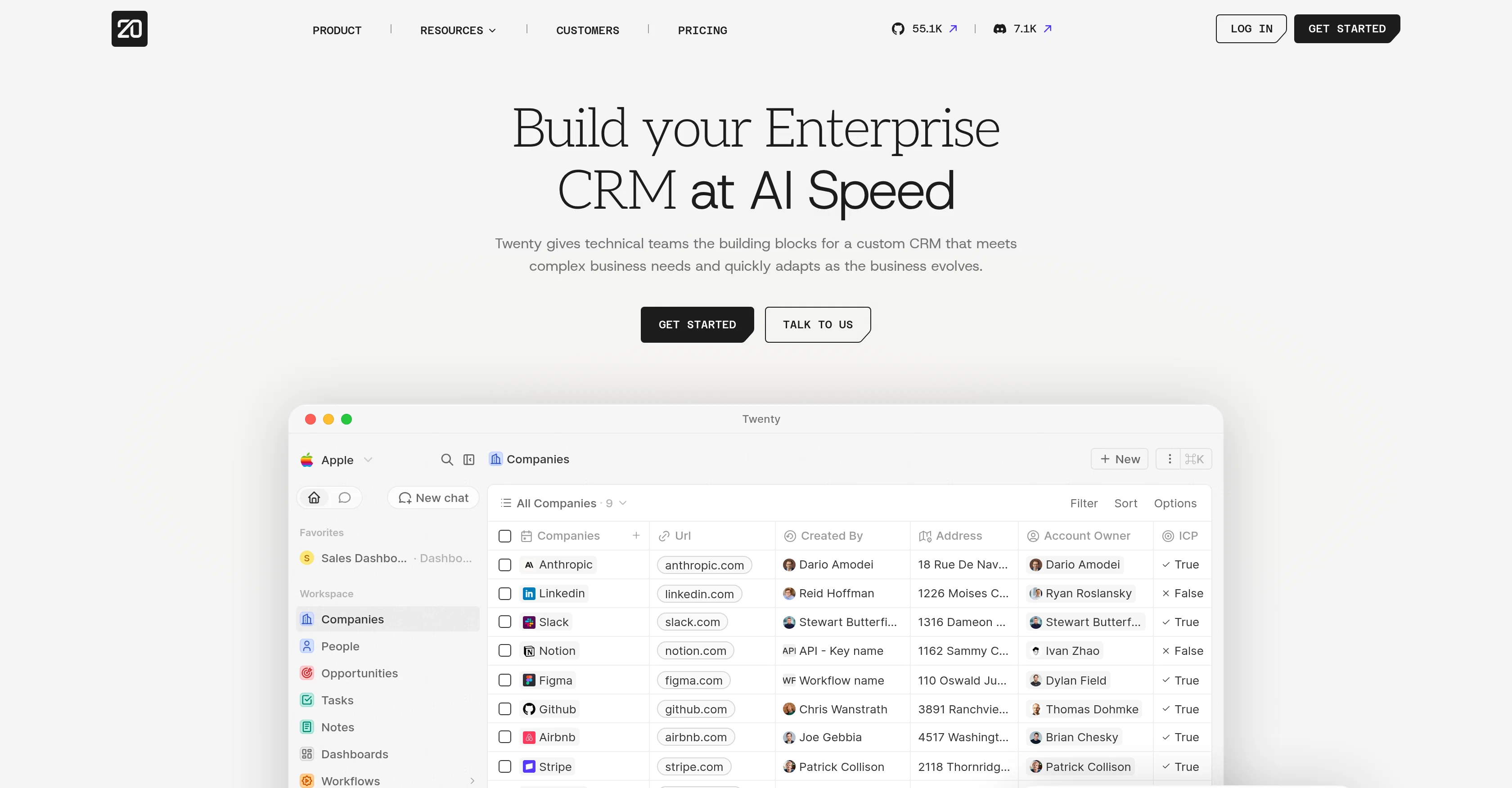 Twenty website