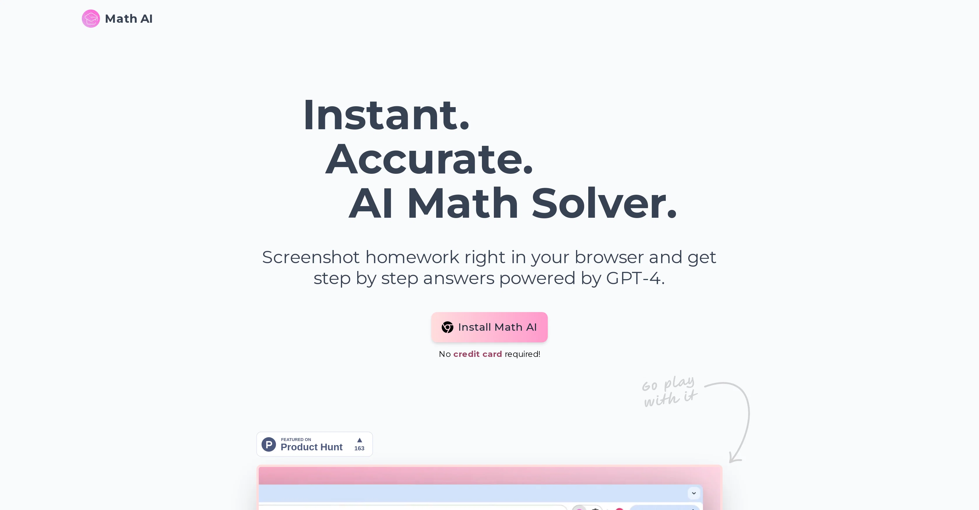Math AI website