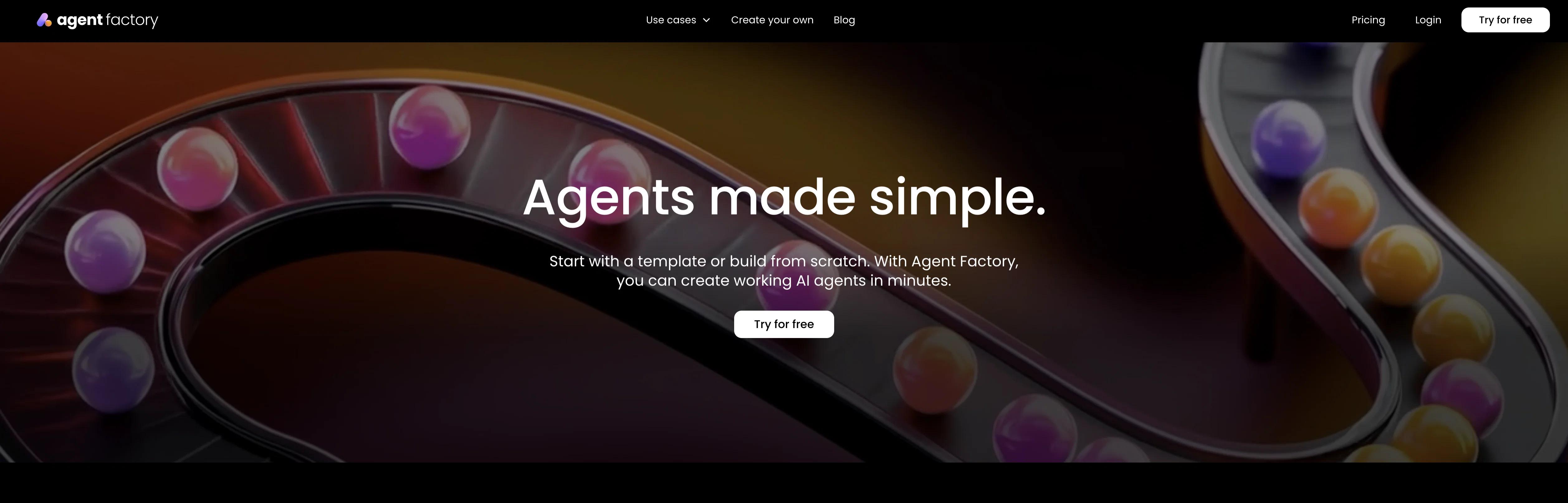 Monday Agent Factory website