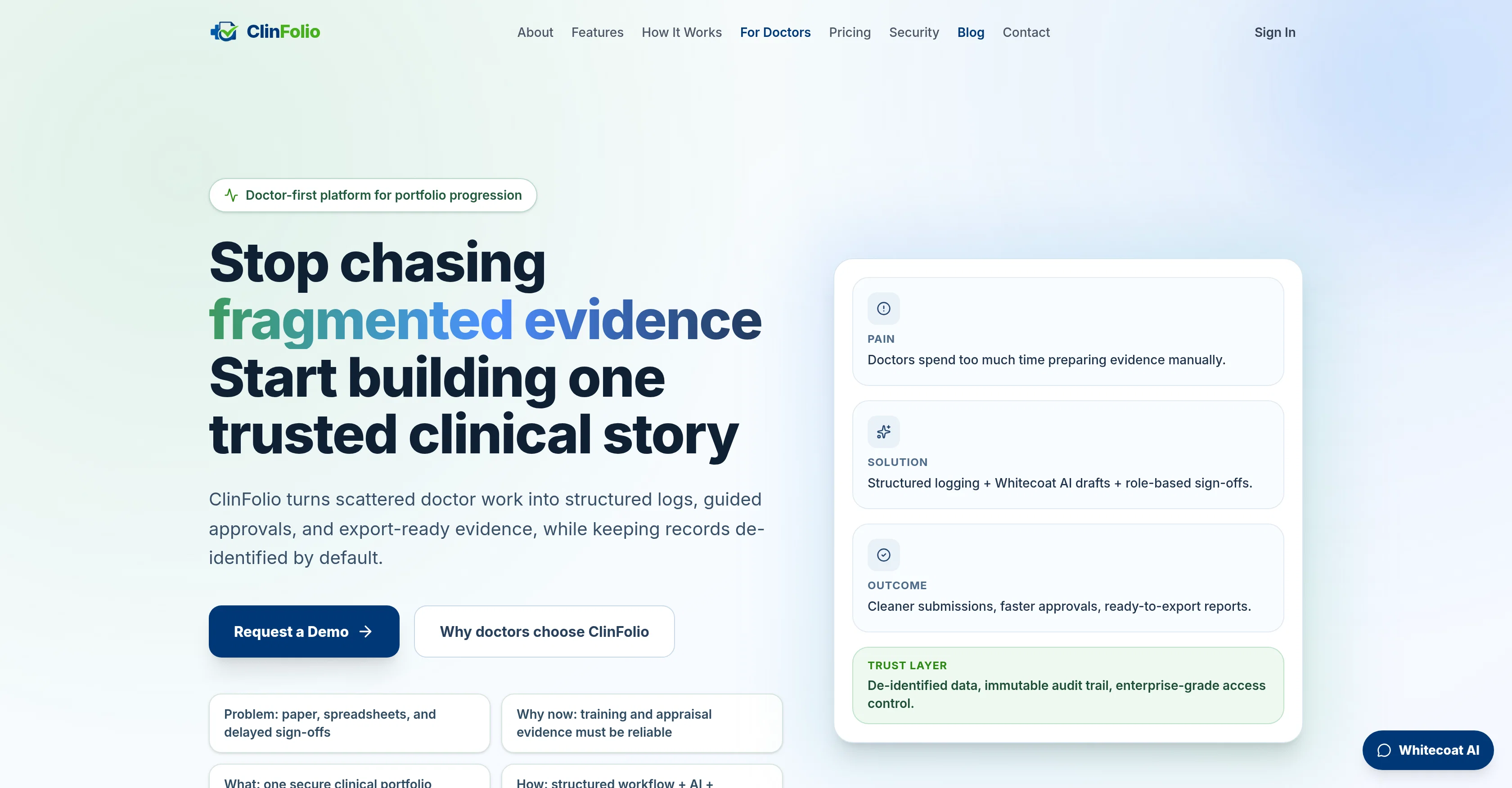 ClinFolio website