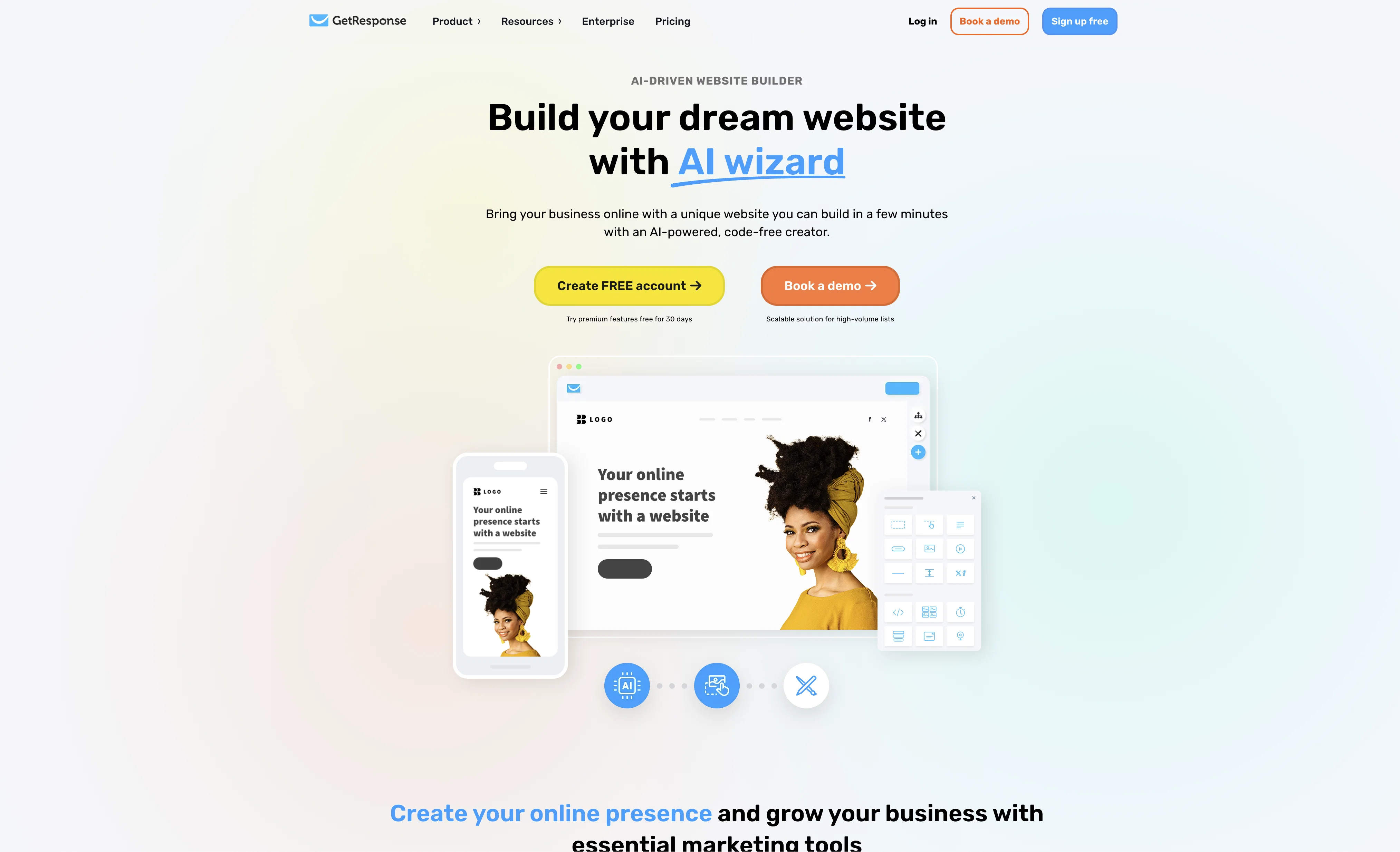 GetResponse AI Website Builder website