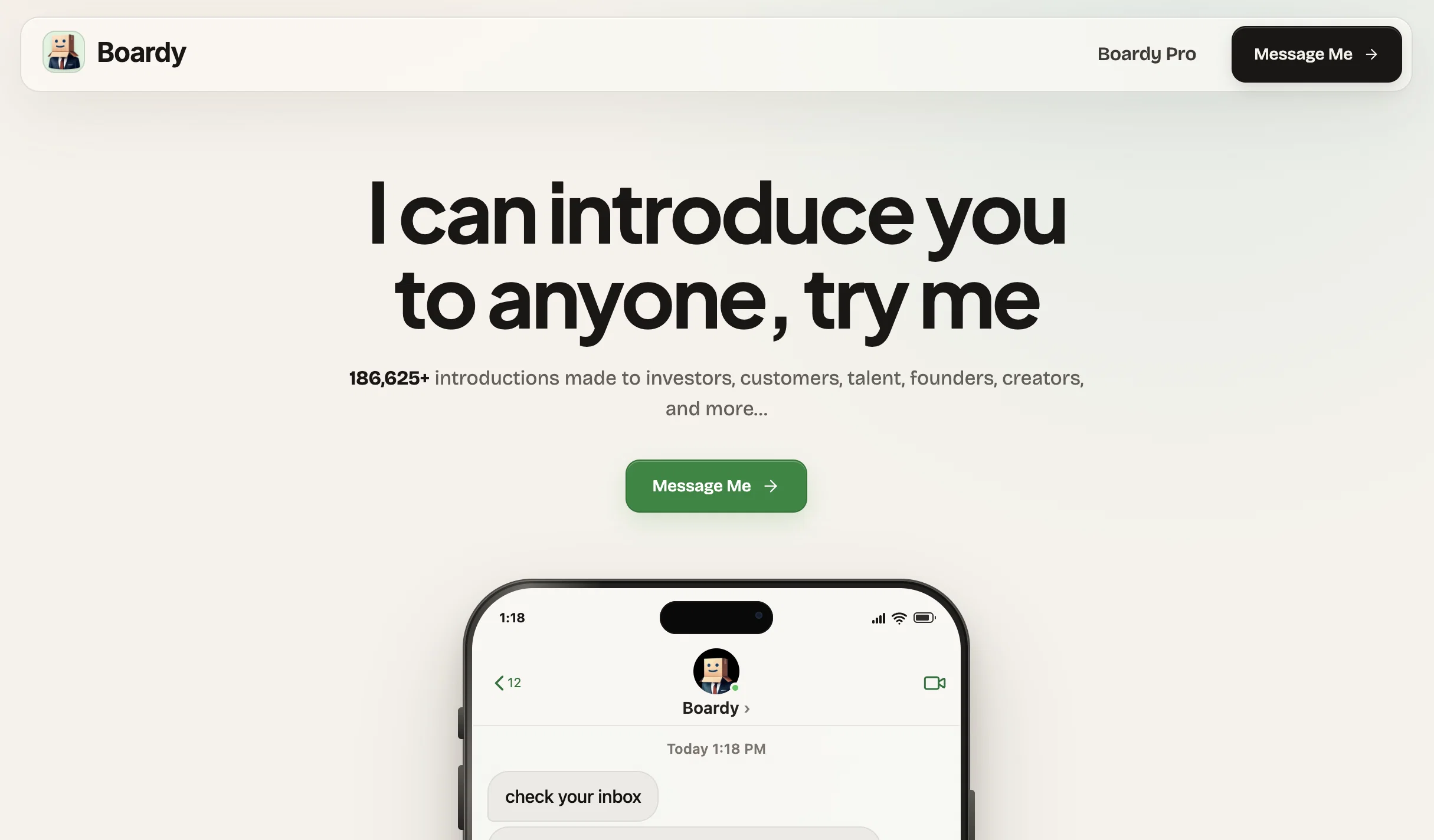 Boardy website
