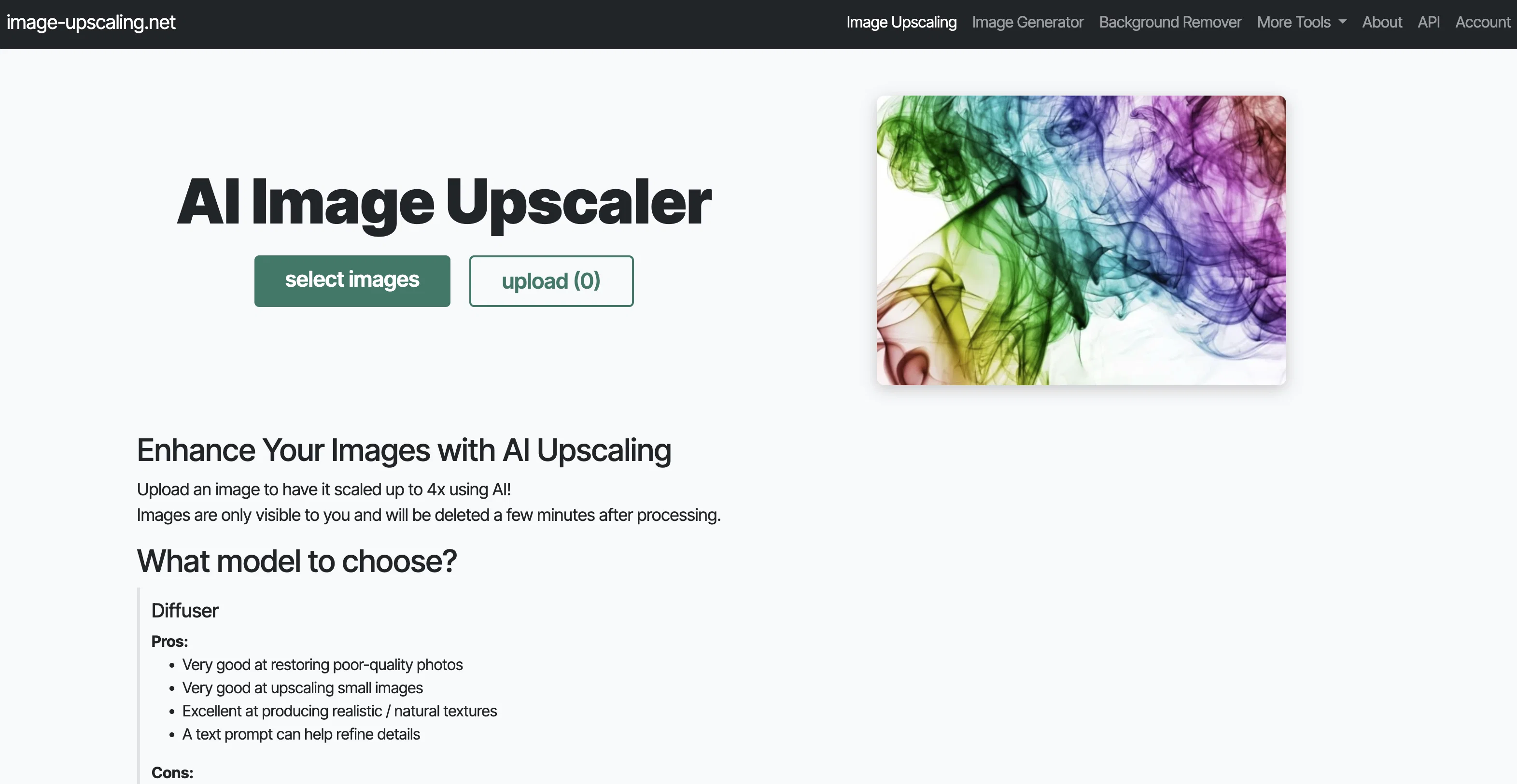 ImageUpscaling.net website