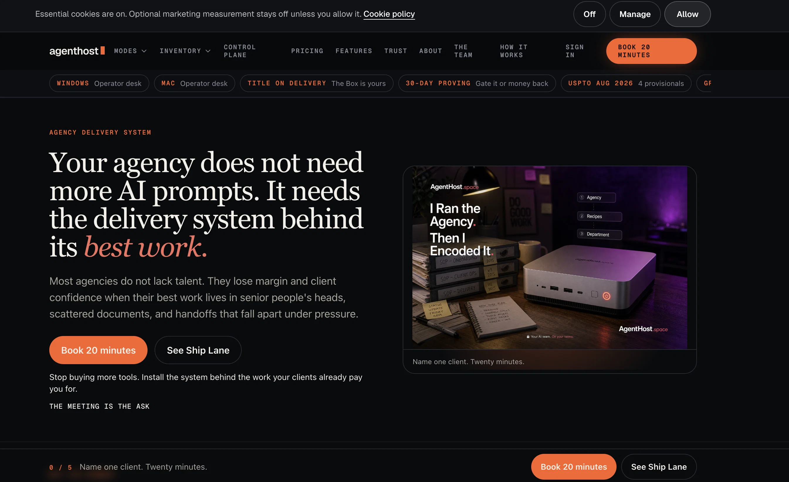 agenthost.space website