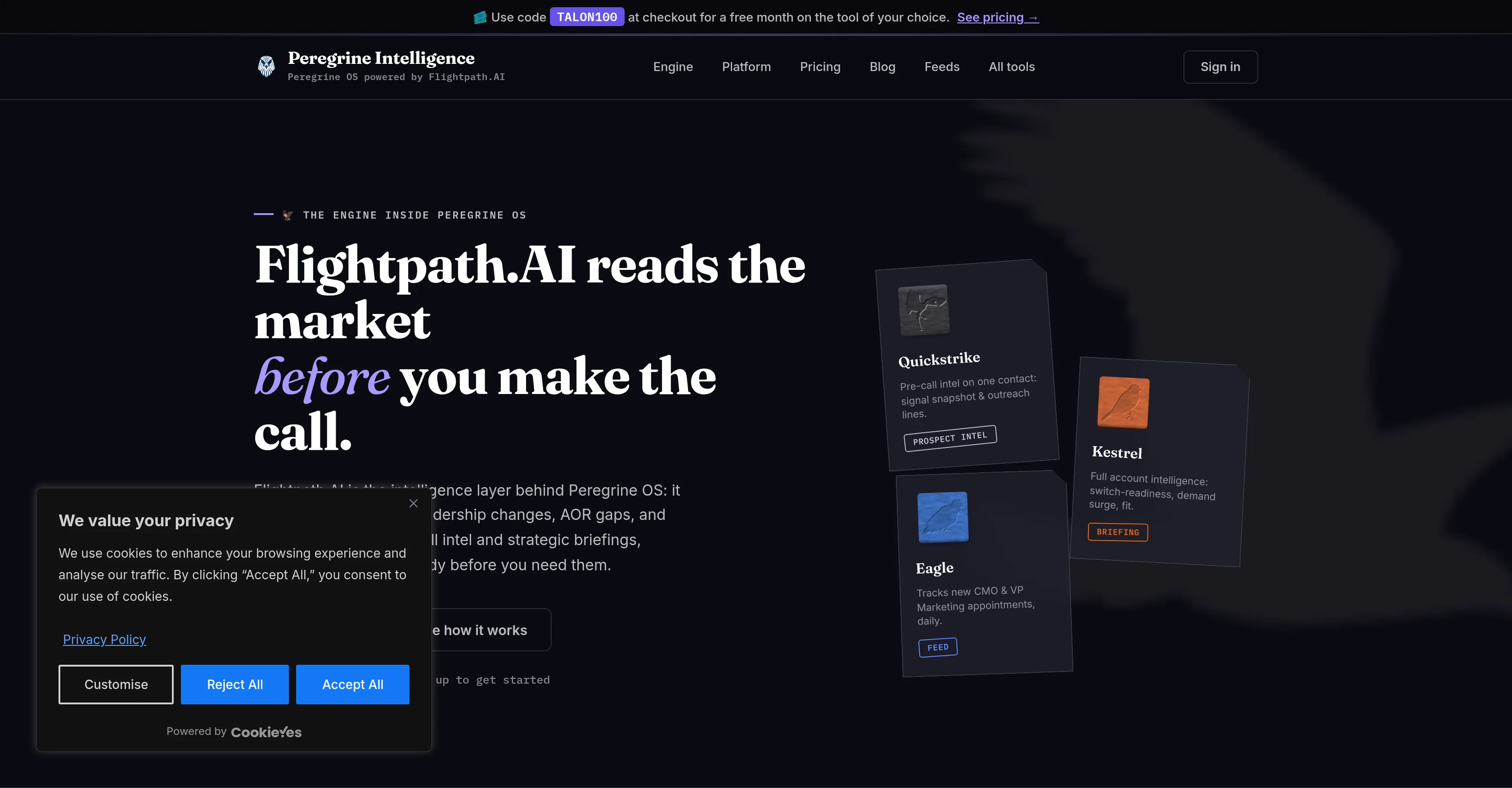 Peregrine OS website