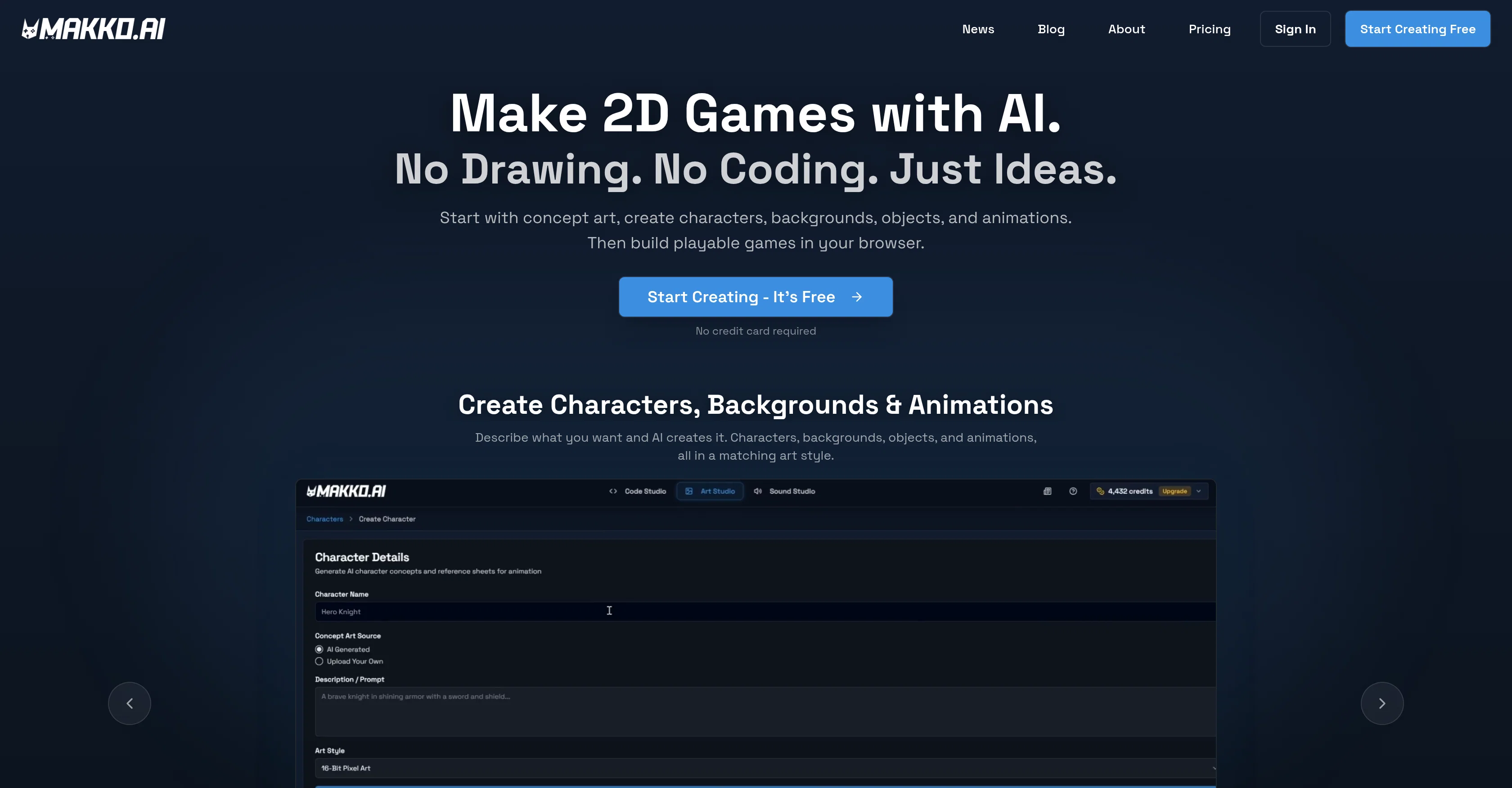 Makko AI website