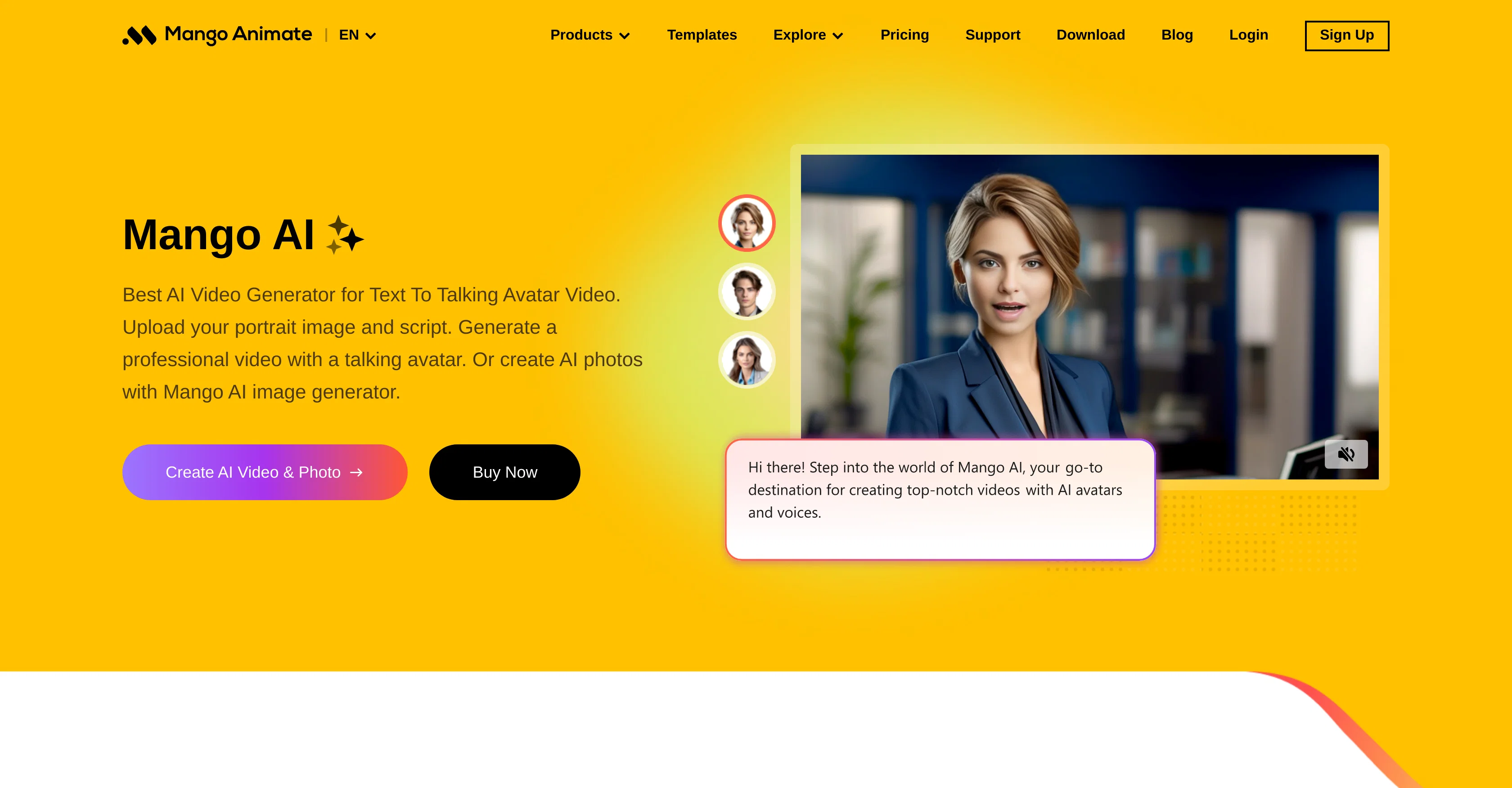 Mango AI website